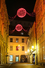 Image showing Christmas decoration in city