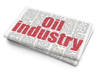 Image showing Manufacuring concept: Oil Industry on Newspaper background