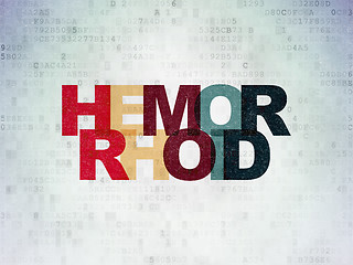 Image showing Medicine concept: Hemorrhoid on Digital Paper background