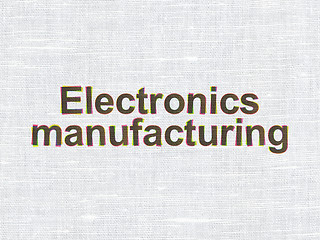 Image showing Industry concept: Electronics Manufacturing on fabric texture background