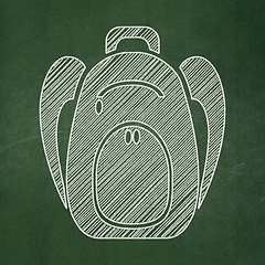 Image showing Travel concept: Backpack on chalkboard background