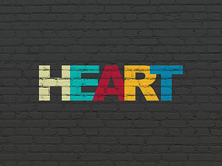 Image showing Health concept: Heart on wall background