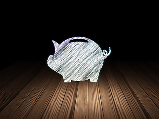 Image showing Currency concept: Money Box in grunge dark room