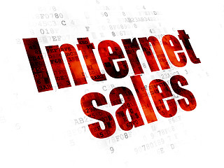 Image showing Marketing concept: Internet Sales on Digital background