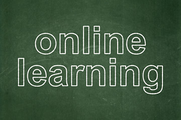 Image showing Education concept: Online Learning on chalkboard background