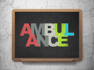 Image showing Health concept: Ambulance on School Board background