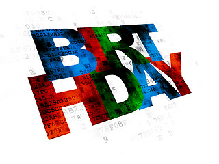 Image showing Entertainment, concept: Birthday on Digital background