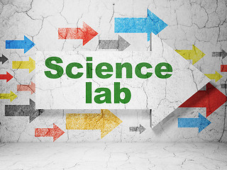 Image showing Science concept: arrow with Science Lab on grunge wall background