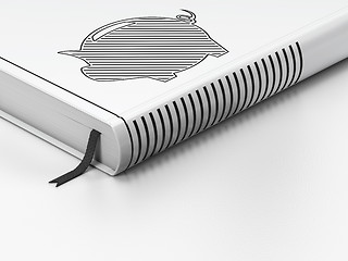 Image showing Money concept: closed book, Money Box on white background