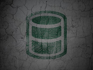 Image showing Database concept: Database on grunge wall background