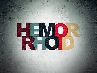 Image showing Medicine concept: Hemorrhoid on Digital Paper background