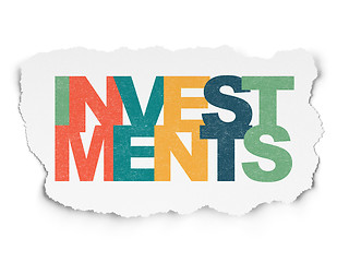 Image showing Banking concept: Investments on Torn Paper background