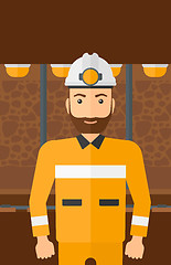 Image showing Confident miner in hardhat.