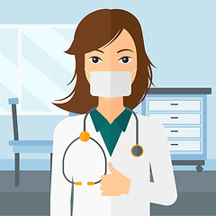 Image showing Confident doctor in mask.