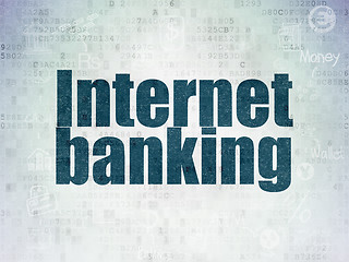 Image showing Money concept: Internet Banking on Digital Paper background