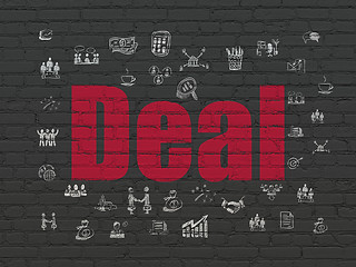 Image showing Finance concept: Deal on wall background