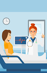 Image showing Doctor visiting patient.