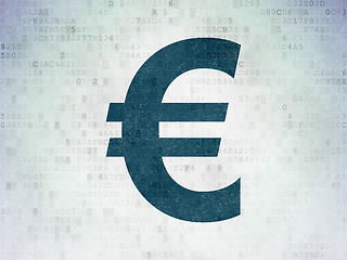 Image showing Banking concept: Euro on Digital Paper background