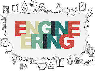 Image showing Science concept: Engineering on Torn Paper background