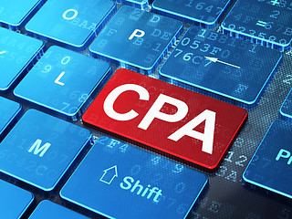 Image showing Business concept: CPA on computer keyboard background