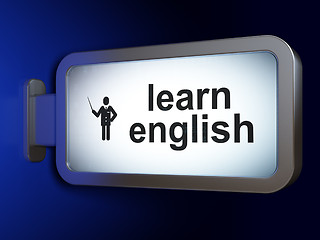 Image showing Education concept: Learn English and Teacher on billboard background