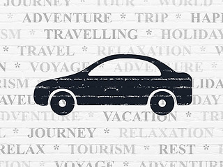 Image showing Travel concept: Car on wall background