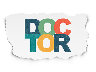 Image showing Healthcare concept: Doctor on Torn Paper background