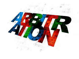 Image showing Law concept: Arbitration on Digital background