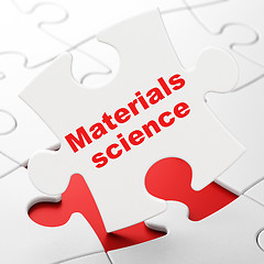 Image showing Science concept: Materials Science on puzzle background