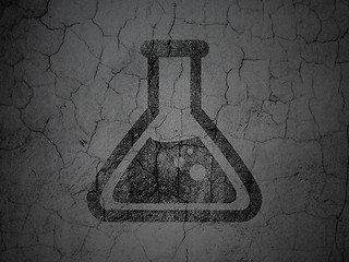 Image showing Science concept: Flask on grunge wall background