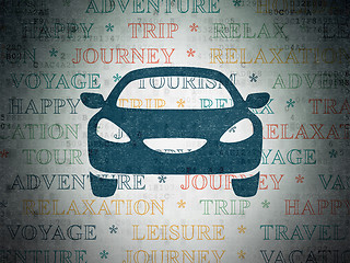 Image showing Tourism concept: Car on Digital Paper background