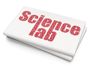 Image showing Science concept: Science Lab on Blank Newspaper background