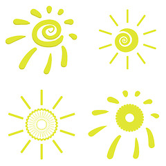 Image showing Yellow Sun Icons