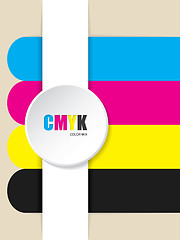 Image showing Abstract cmyk stripes background 