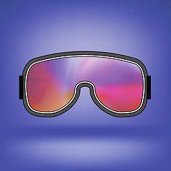 Image showing Ski Goggle with Colorful Glasses