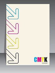 Image showing Abstract cmyk brochure with color arrows