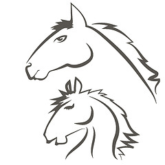 Image showing Horses Icons Isolated on White Background