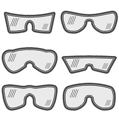 Image showing Different Ski Goggles