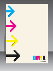 Image showing Abstract cmyk brochure with arrows