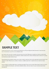 Image showing clouds and hills infographics