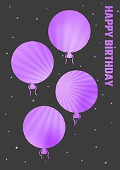 Image showing birthday illustration with color ballons
