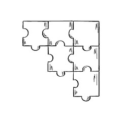 Image showing few pieces of puzzle