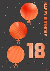 Image showing birthday illustration with color ballons