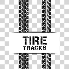 Image showing Tire tracks vector