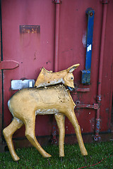 Image showing Broken sculpture of a deer