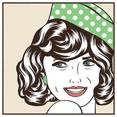 Image showing Pop Art illustration of girl 