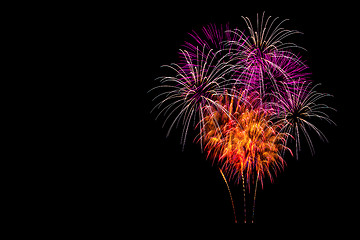 Image showing Isolated fireworks display