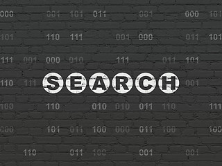 Image showing Web design concept: Search on wall background