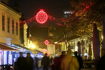 Image showing Advent time in Zagreb at night