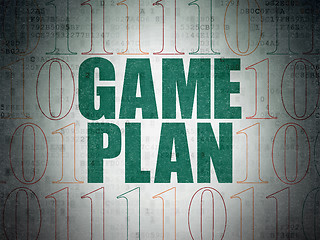 Image showing Finance concept: Game Plan on Digital Paper background